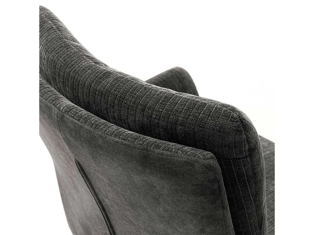 Moderne Esszimmer Armlehnstühle in Anthrazit drehbar (2er Set)