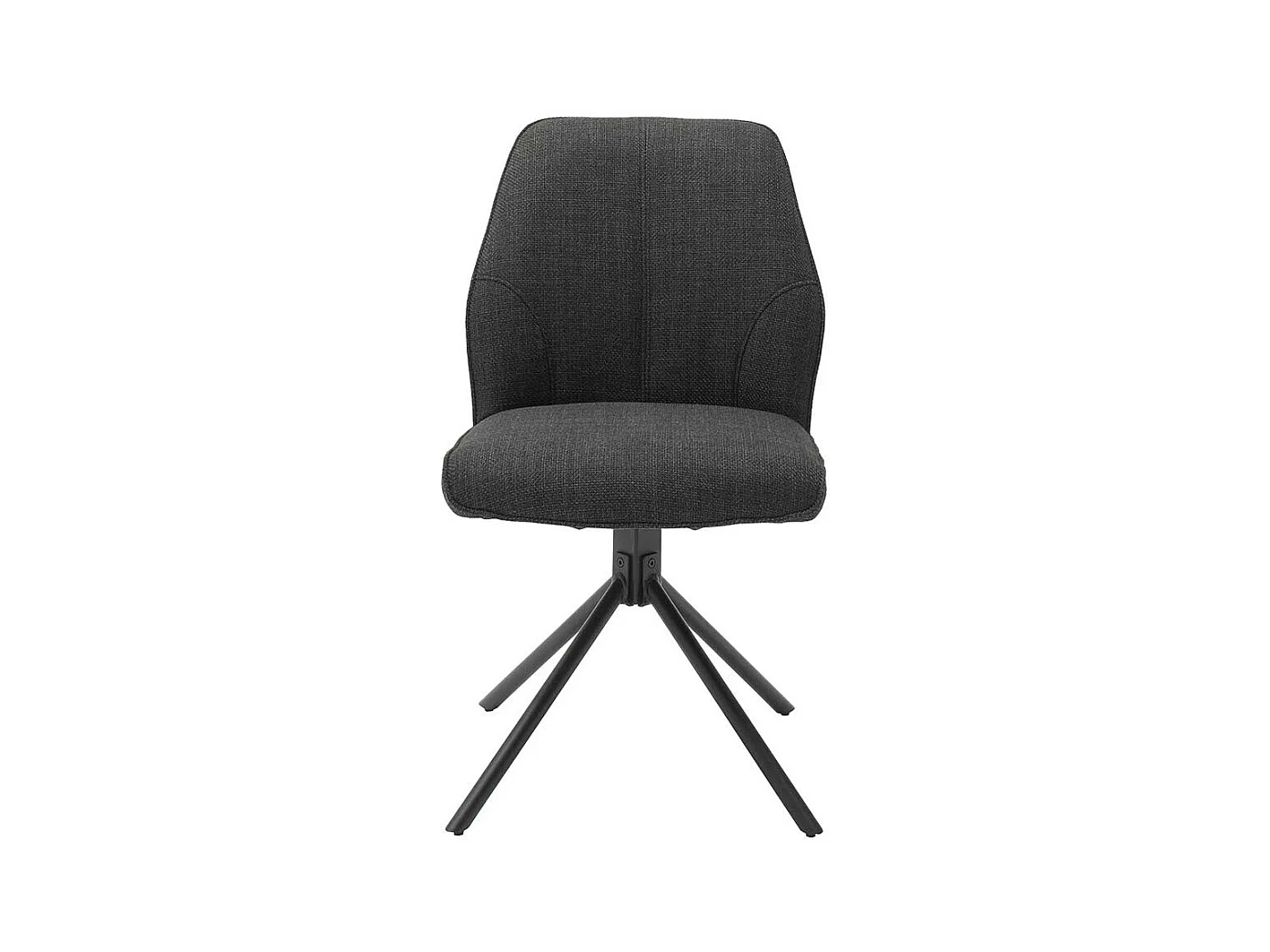 Esstisch Stühle in Anthrazit Webstoff drehbar (2er Set)