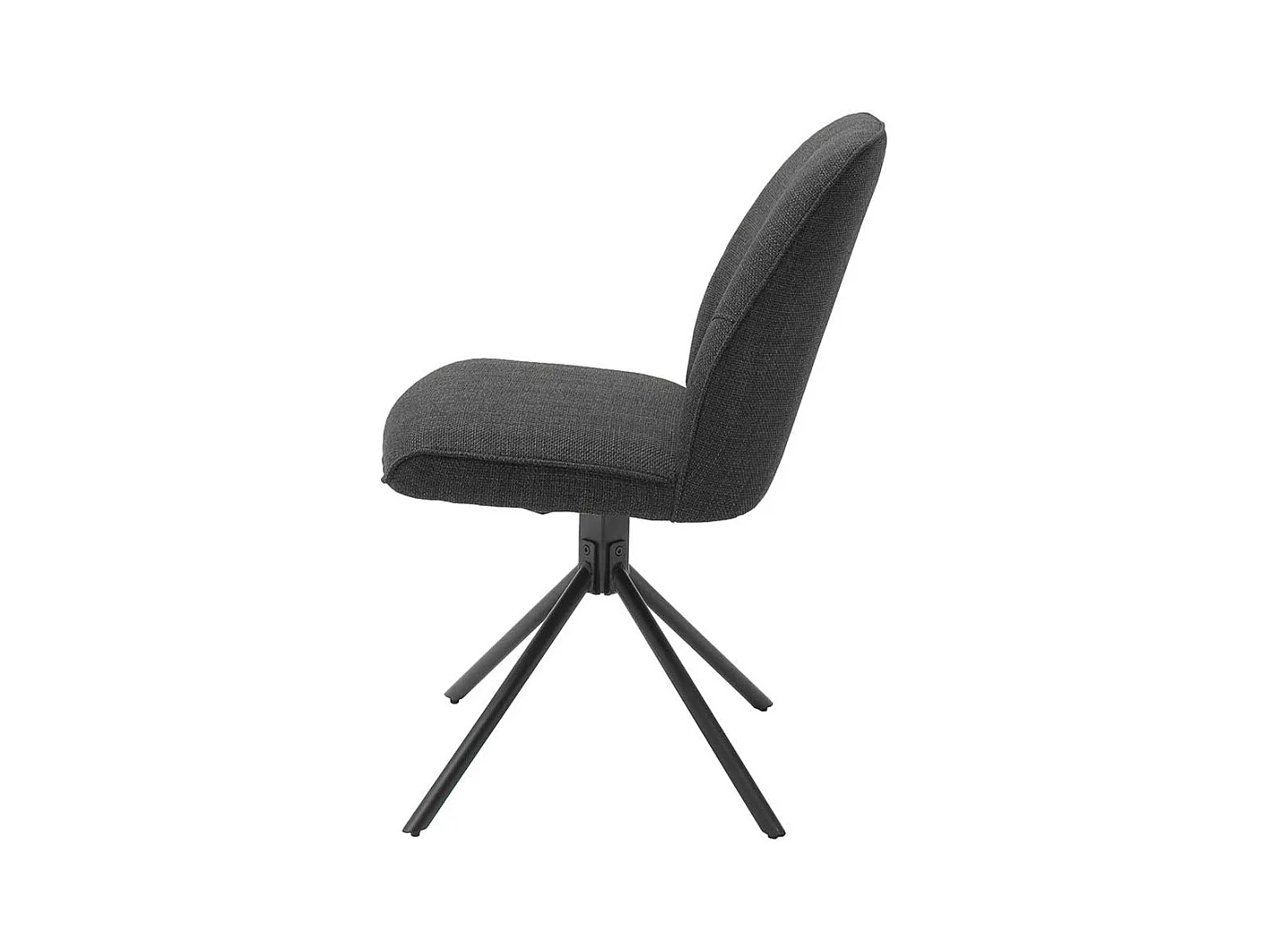 Esstisch Stühle in Anthrazit Webstoff drehbar (2er Set)