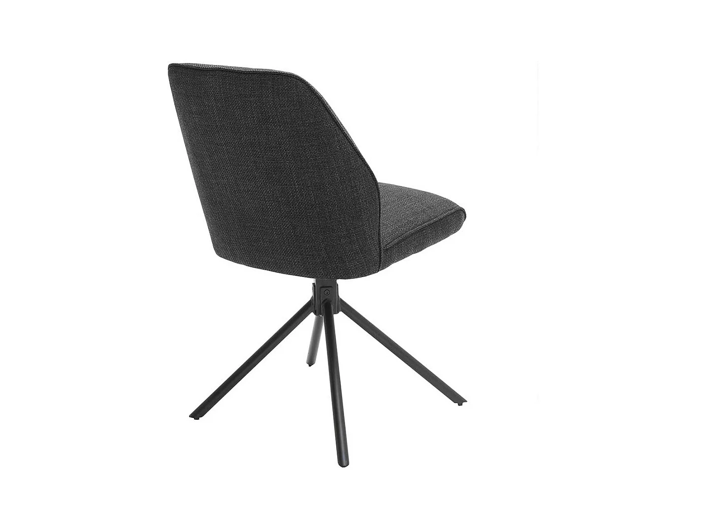 Esstisch Stühle in Anthrazit Webstoff drehbar (2er Set)