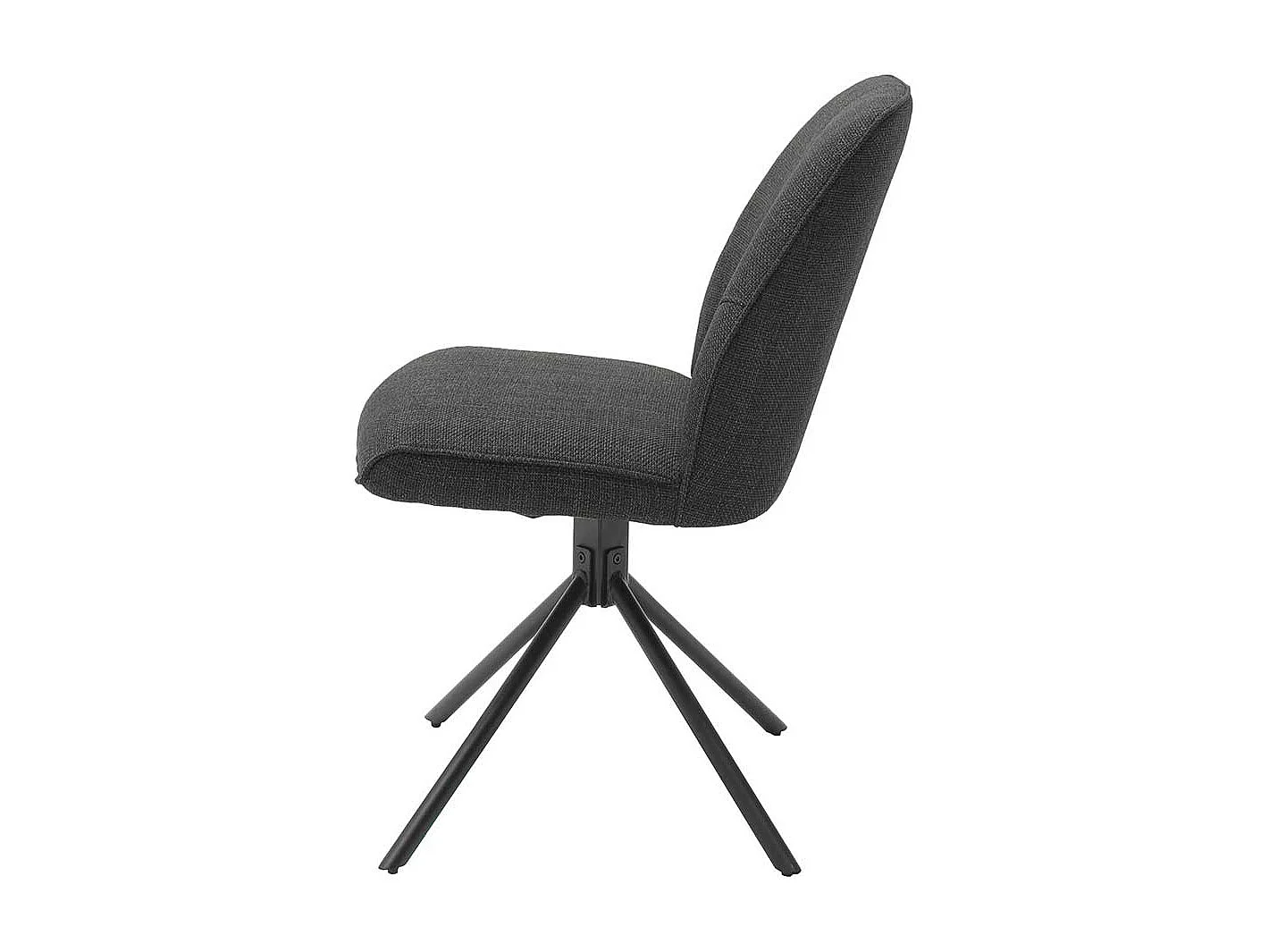 Esstisch Stühle in Anthrazit Webstoff drehbar (2er Set)