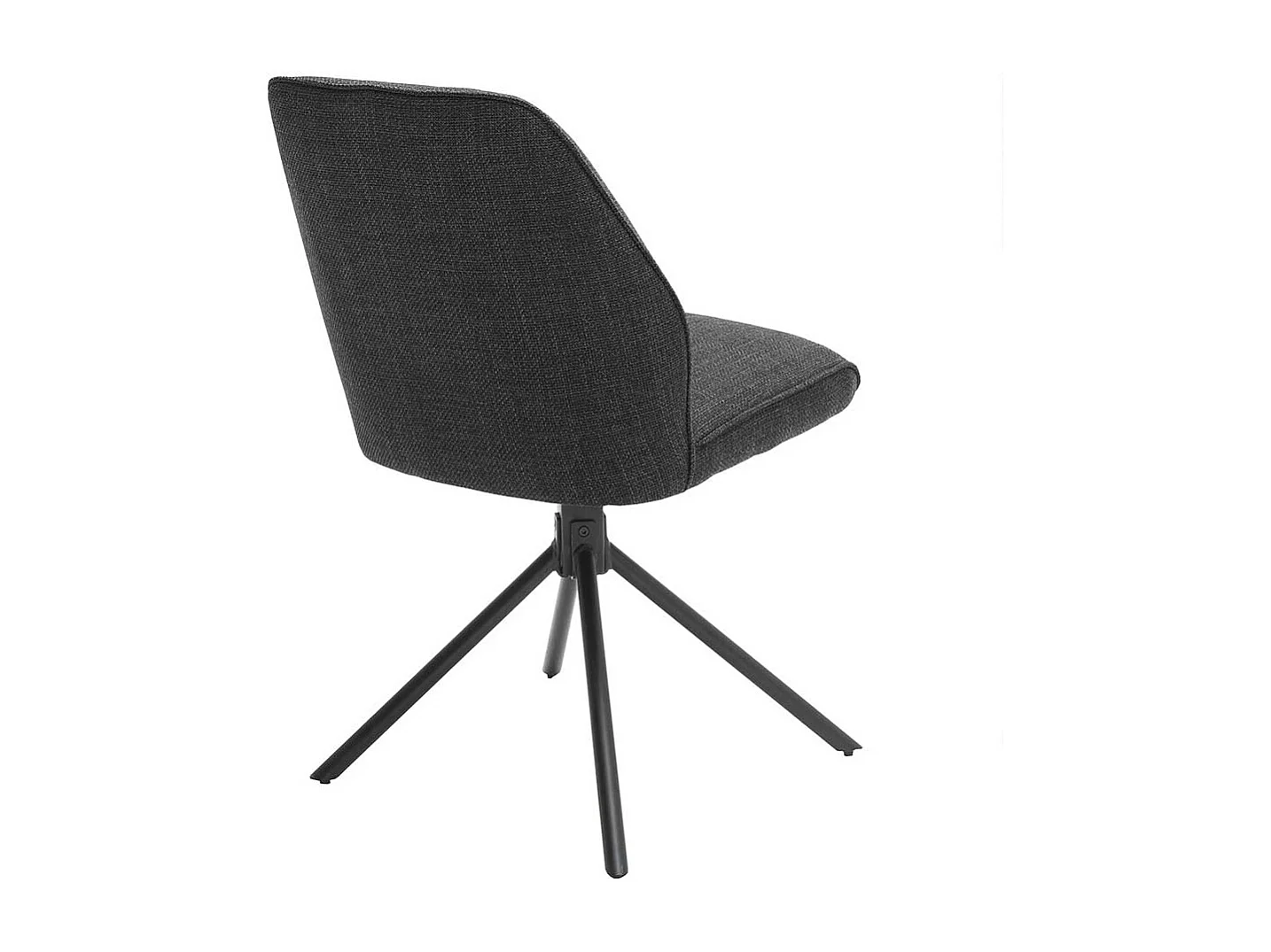 Esstisch Stühle in Anthrazit Webstoff drehbar (2er Set)