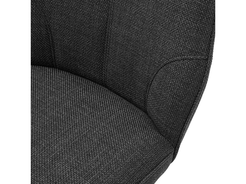 Esstisch Stühle in Anthrazit Webstoff drehbar (2er Set)