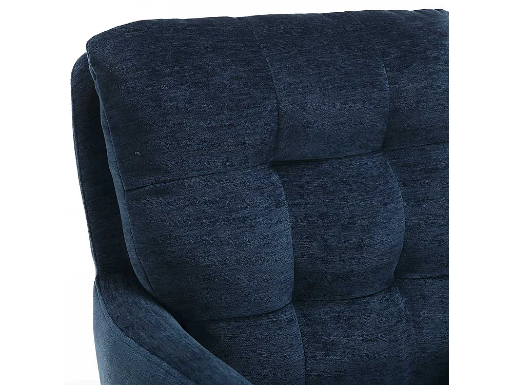 Esszimmerarmlehnstuhl Polsterstuhl in Blau mit Gestell aus Metall (2er Set)