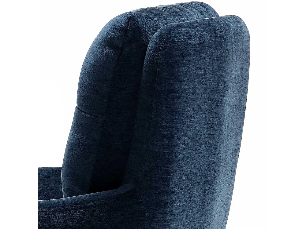 Esszimmerarmlehnstuhl Polsterstuhl in Blau mit Gestell aus Metall (2er Set)