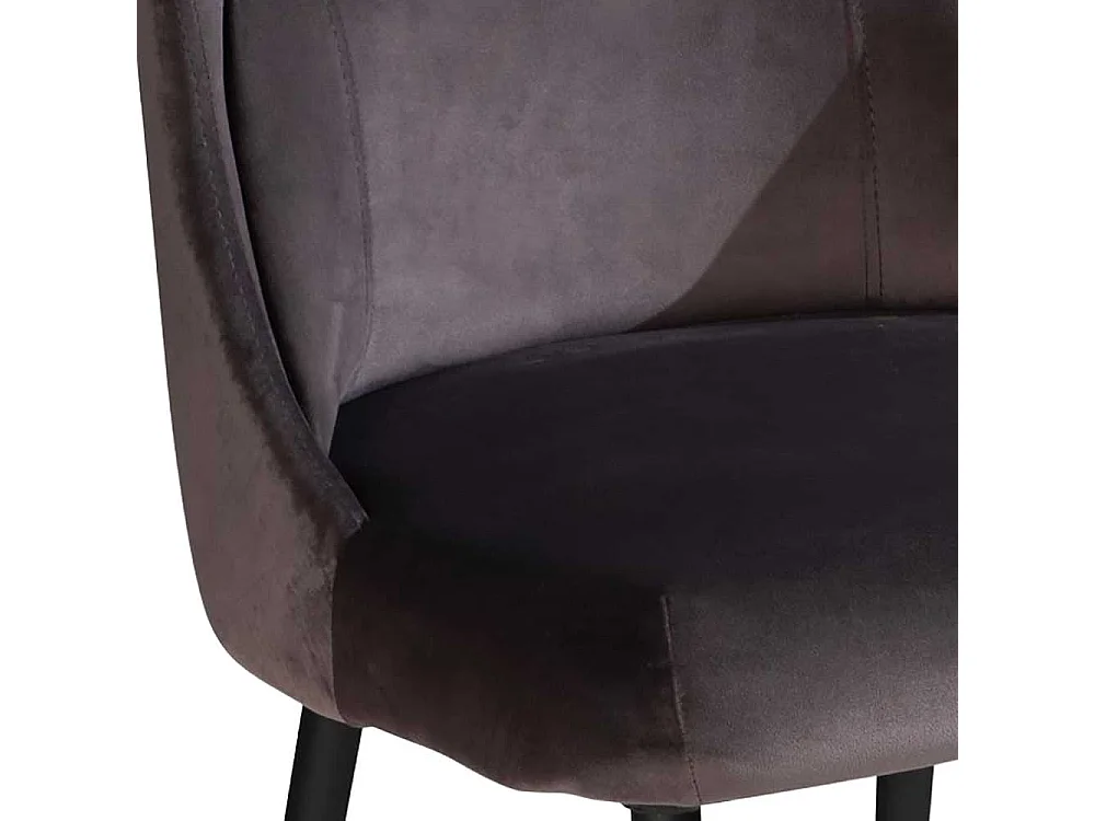 Esstischstuhl Samt Stuhl in Grau und Goldfarben