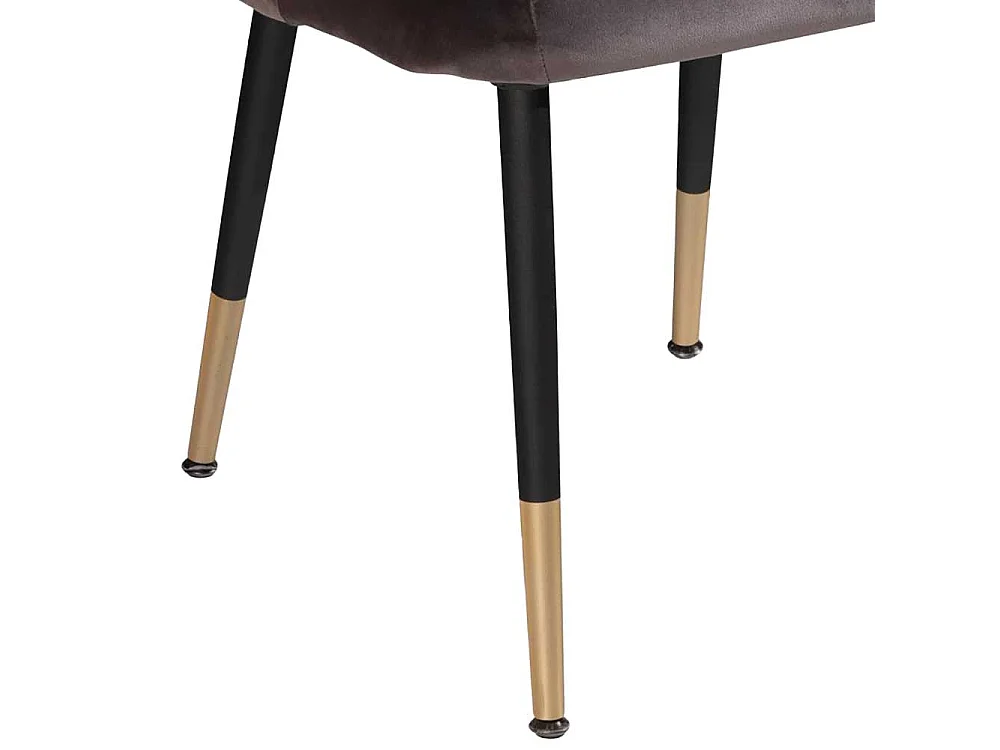 Esstischstuhl Samt Stuhl in Grau und Goldfarben