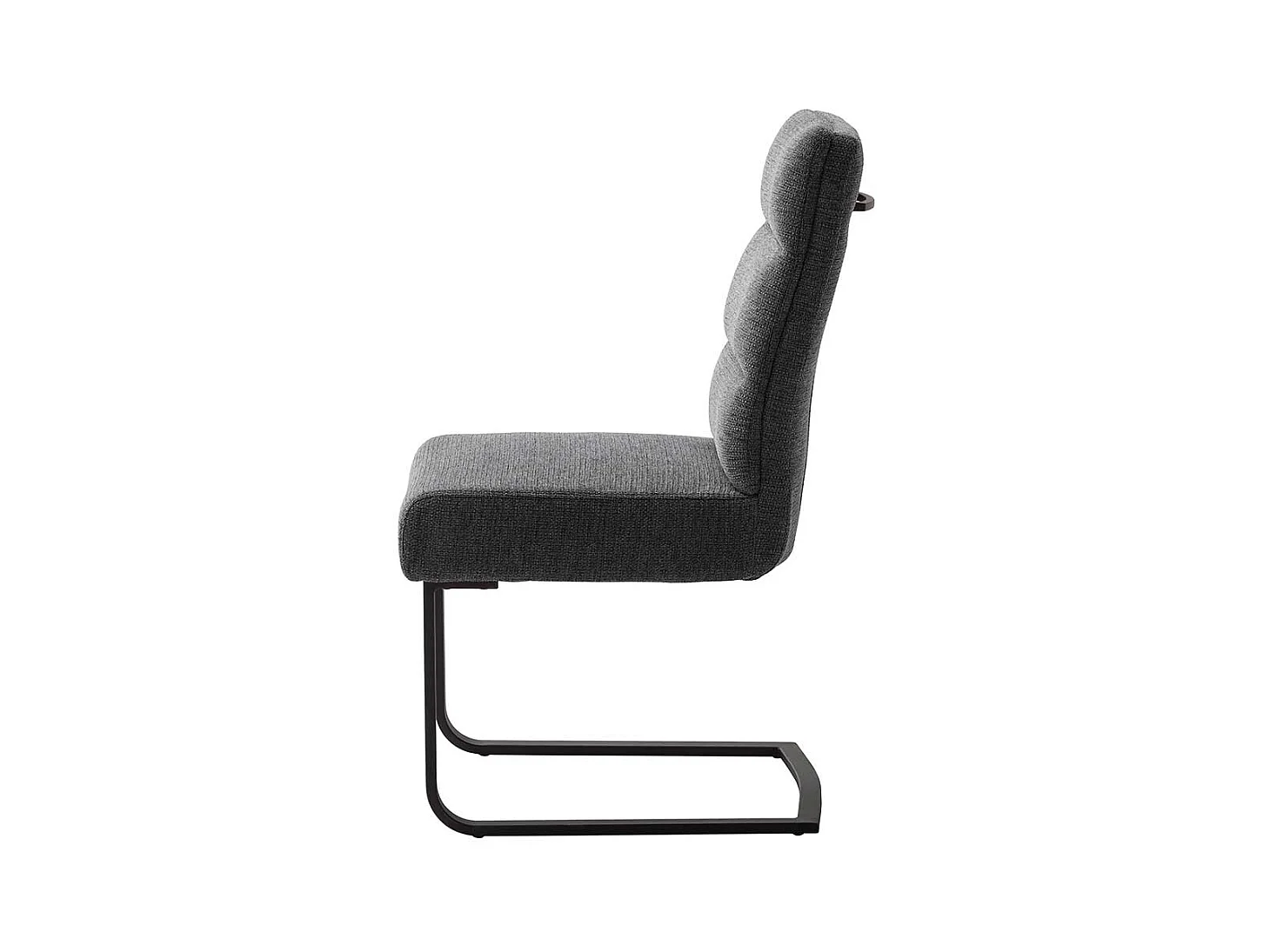 Freischwingerst�hle in Anthrazit und Schwarz Gestell aus Metall (2er Set)