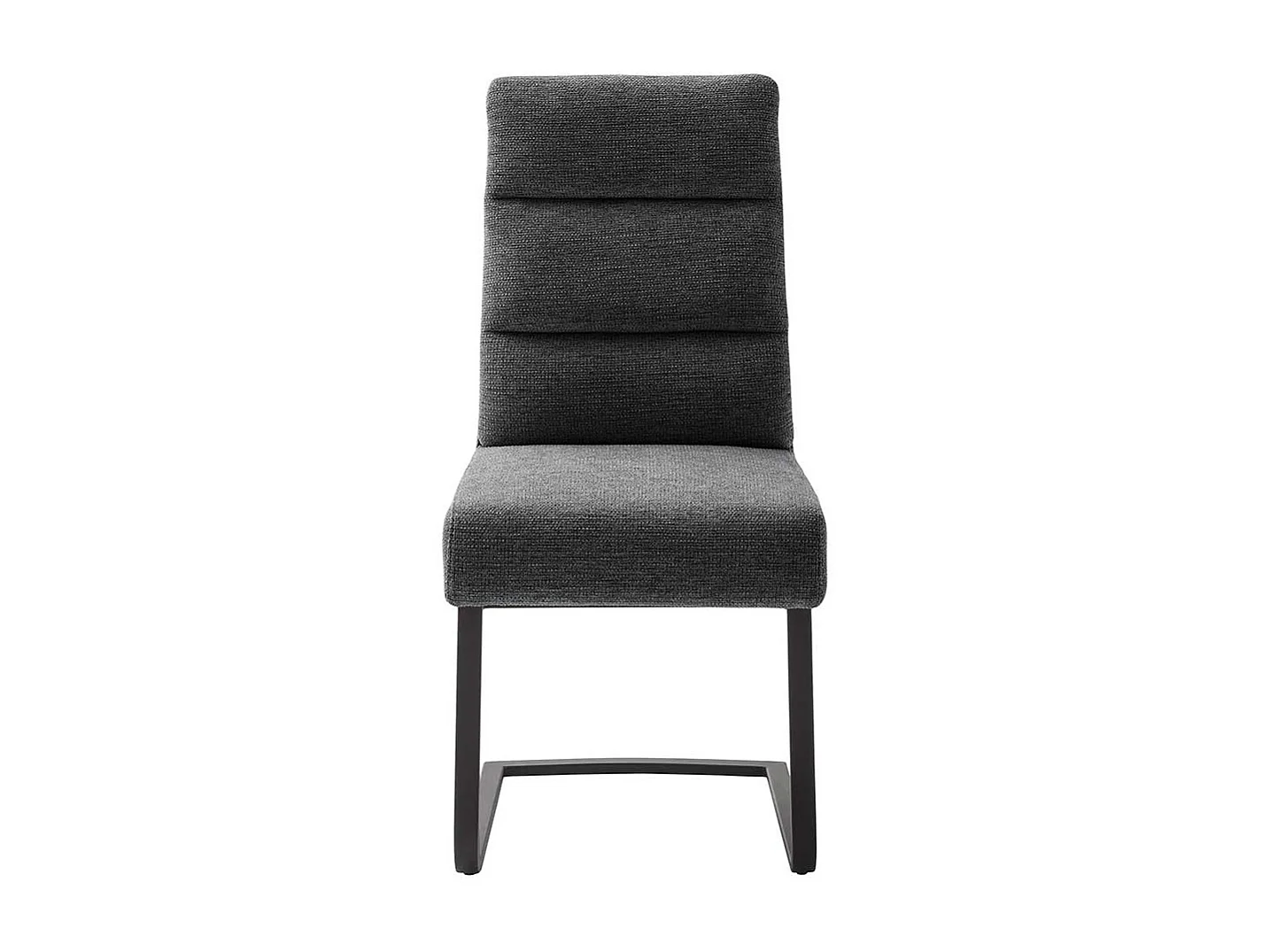 Freischwingerst�hle in Anthrazit und Schwarz Gestell aus Metall (2er Set)