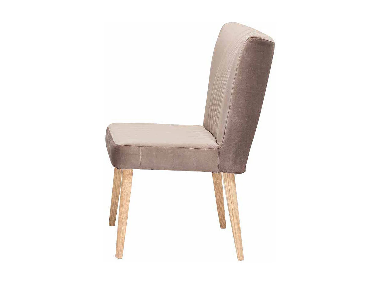 Polsterstuhl in Taupe Stoff Retro Design (2er Set)