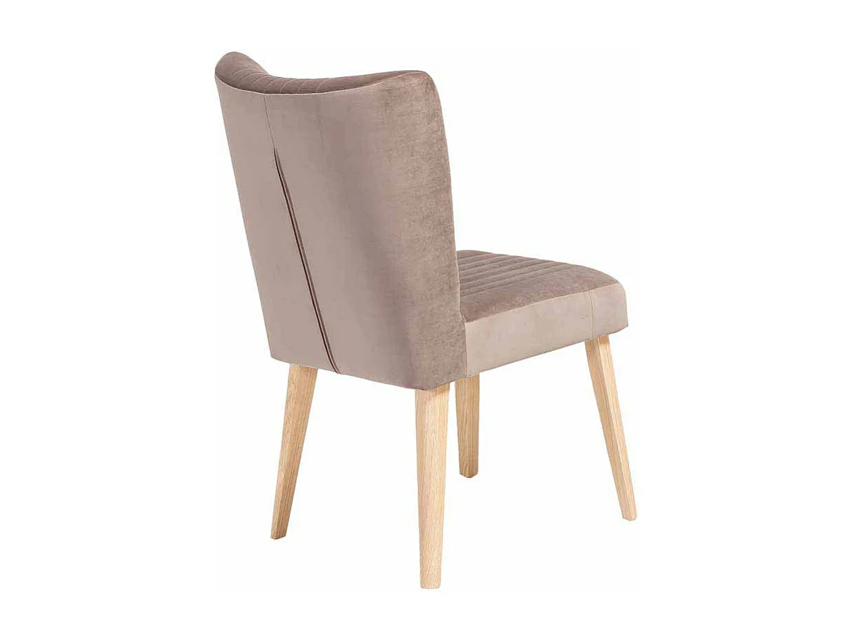 Polsterstuhl in Taupe Stoff Retro Design (2er Set)