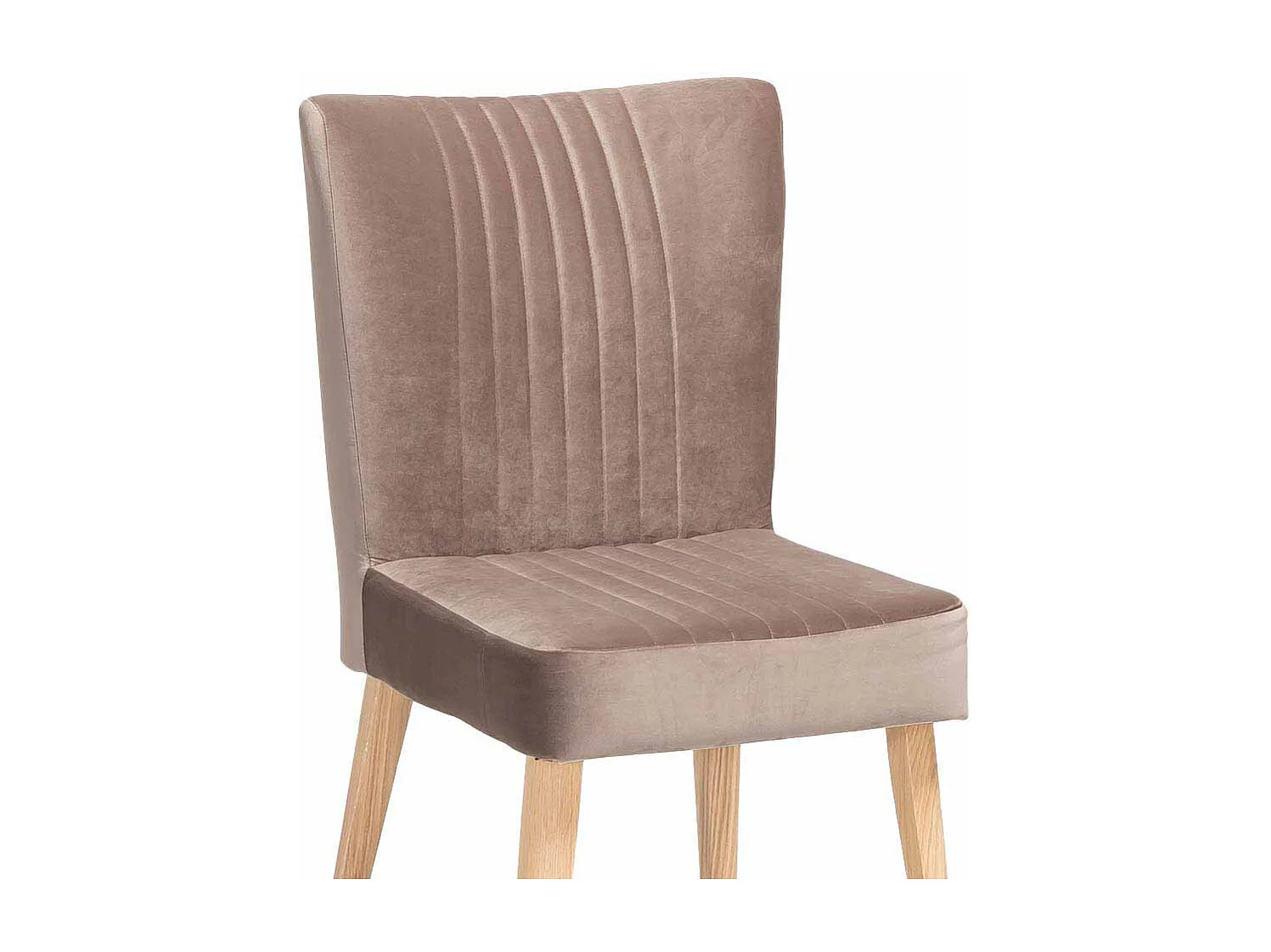 Polsterstuhl in Taupe Stoff Retro Design (2er Set)