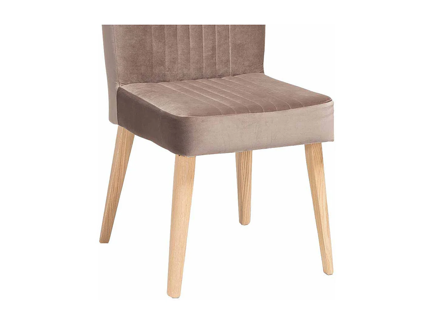 Polsterstuhl in Taupe Stoff Retro Design (2er Set)