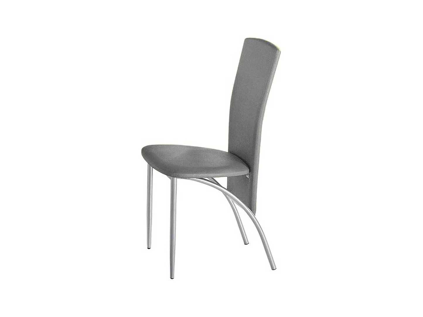 Hochlehner Kuechenstuhl in Grau Gestell aus Metall (4er Set)