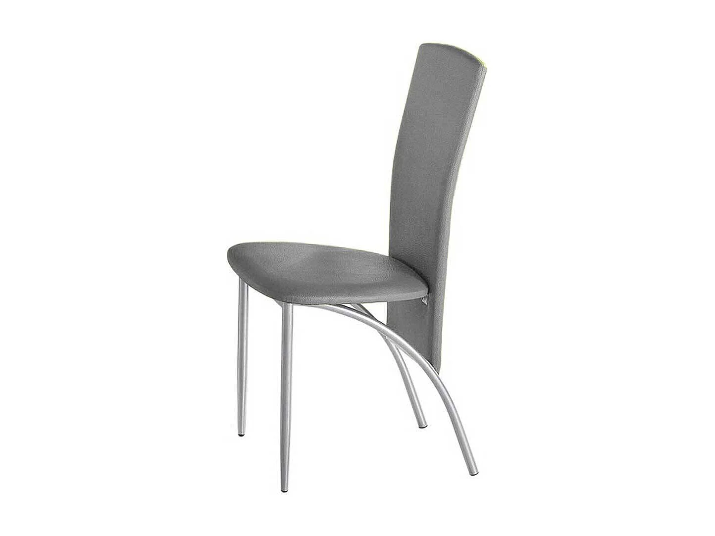 Hochlehner Kuechenstuhl in Grau Gestell aus Metall (4er Set)