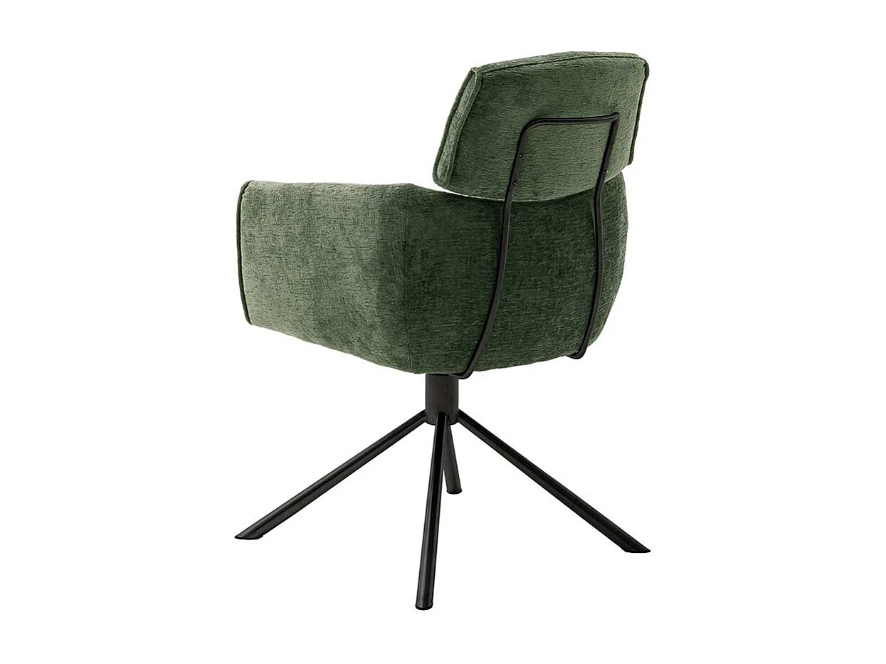 Armlehner mit Drehgestell in Oliv Grün Schwarz (2er Set)