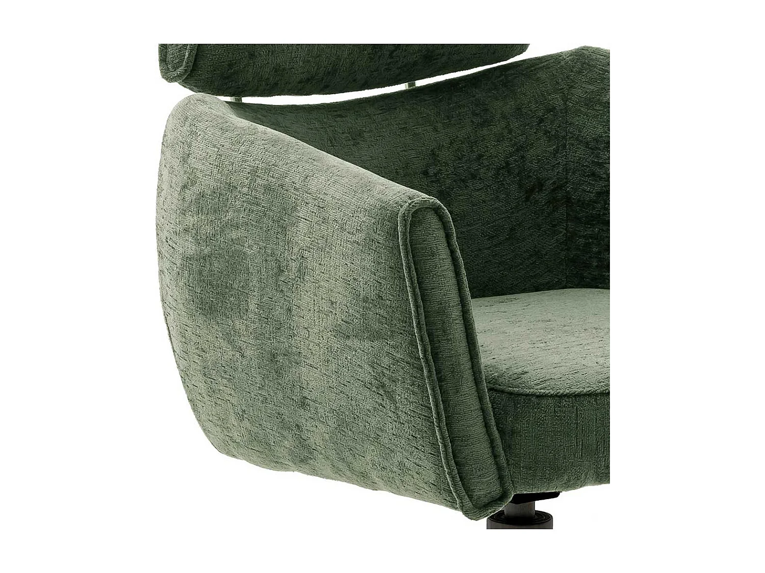 Armlehner mit Drehgestell in Oliv Grün Schwarz (2er Set)