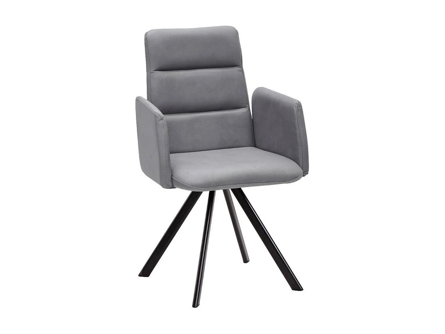 Esstischstuhl Küchenstuhl in Hellgrau mit aufwendigen Steppungen