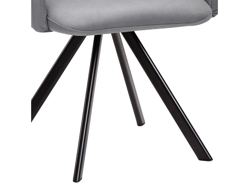 Esstischstuhl Küchenstuhl in Hellgrau mit aufwendigen Steppungen