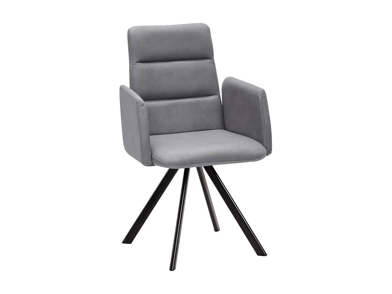 Esstischstuhl Küchenstuhl in Hellgrau mit aufwendigen Steppungen