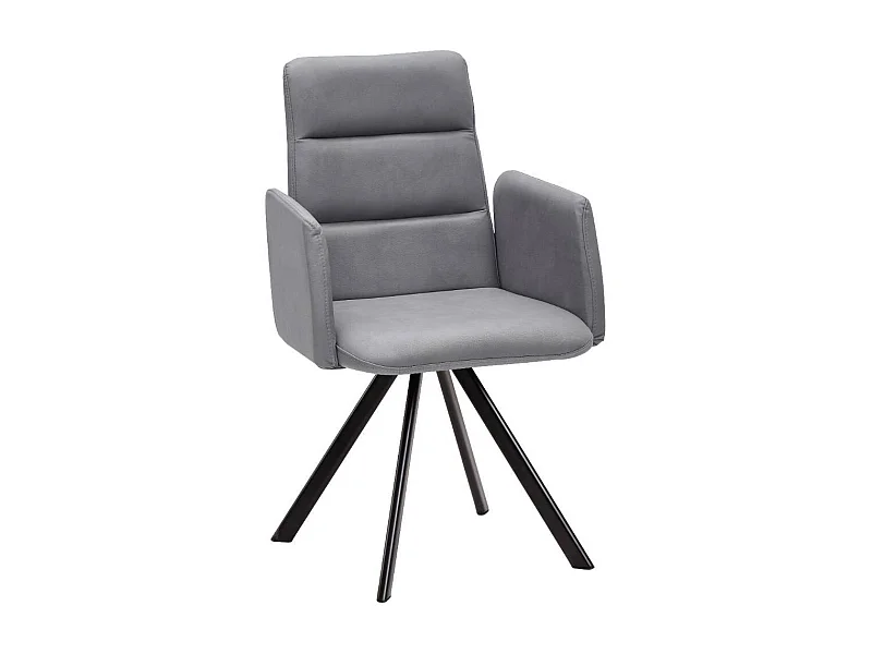 Esstischstuhl Küchenstuhl in Hellgrau mit aufwendigen Steppungen