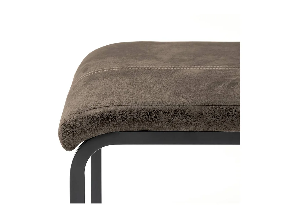 Schwingstuhl Esstischstuhl aus Microfaser mit Rautensteppung (4er Set)