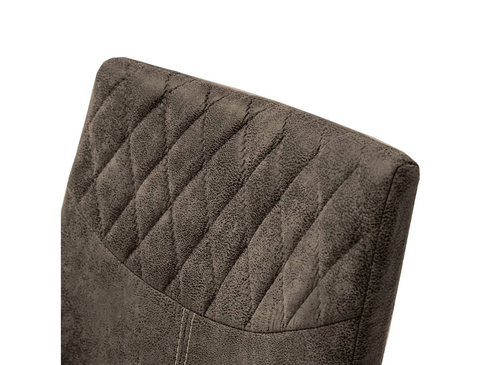 Schwingstuhl Esstischstuhl aus Microfaser mit Rautensteppung (4er Set)