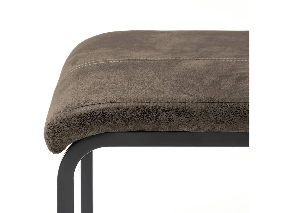 Schwingstuhl Esstischstuhl aus Microfaser mit Rautensteppung (4er Set)