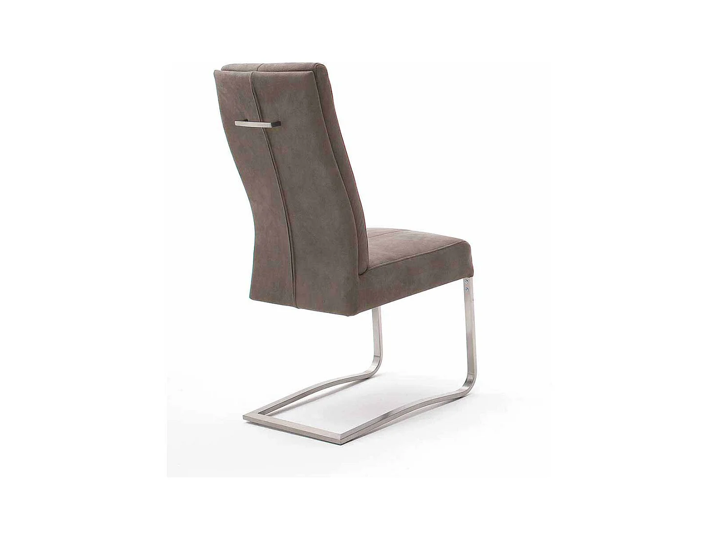 K�chenstuhl in Braun Edelstahl (2er Set)