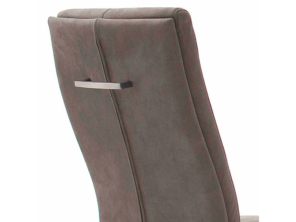 K�chenstuhl in Braun Edelstahl (2er Set)