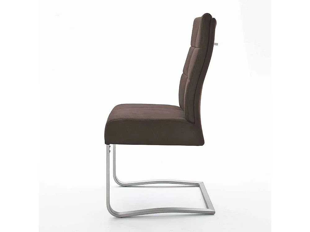 K�chenstuhl in Braun Edelstahl (2er Set)