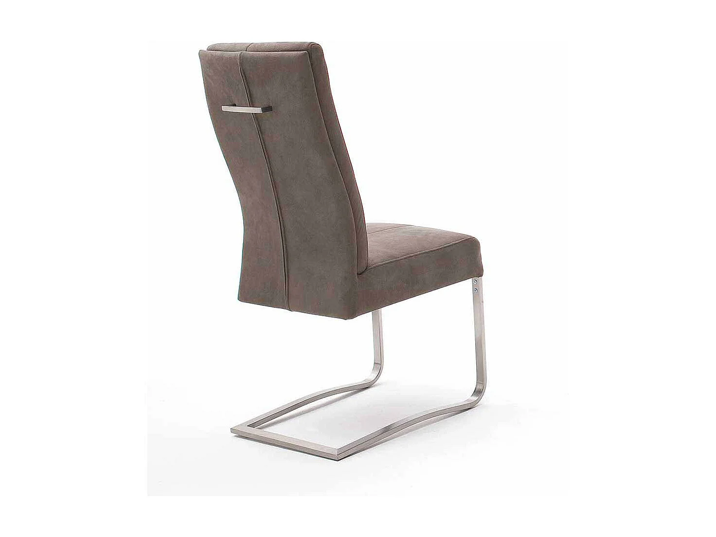 K�chenstuhl in Braun Edelstahl (2er Set)