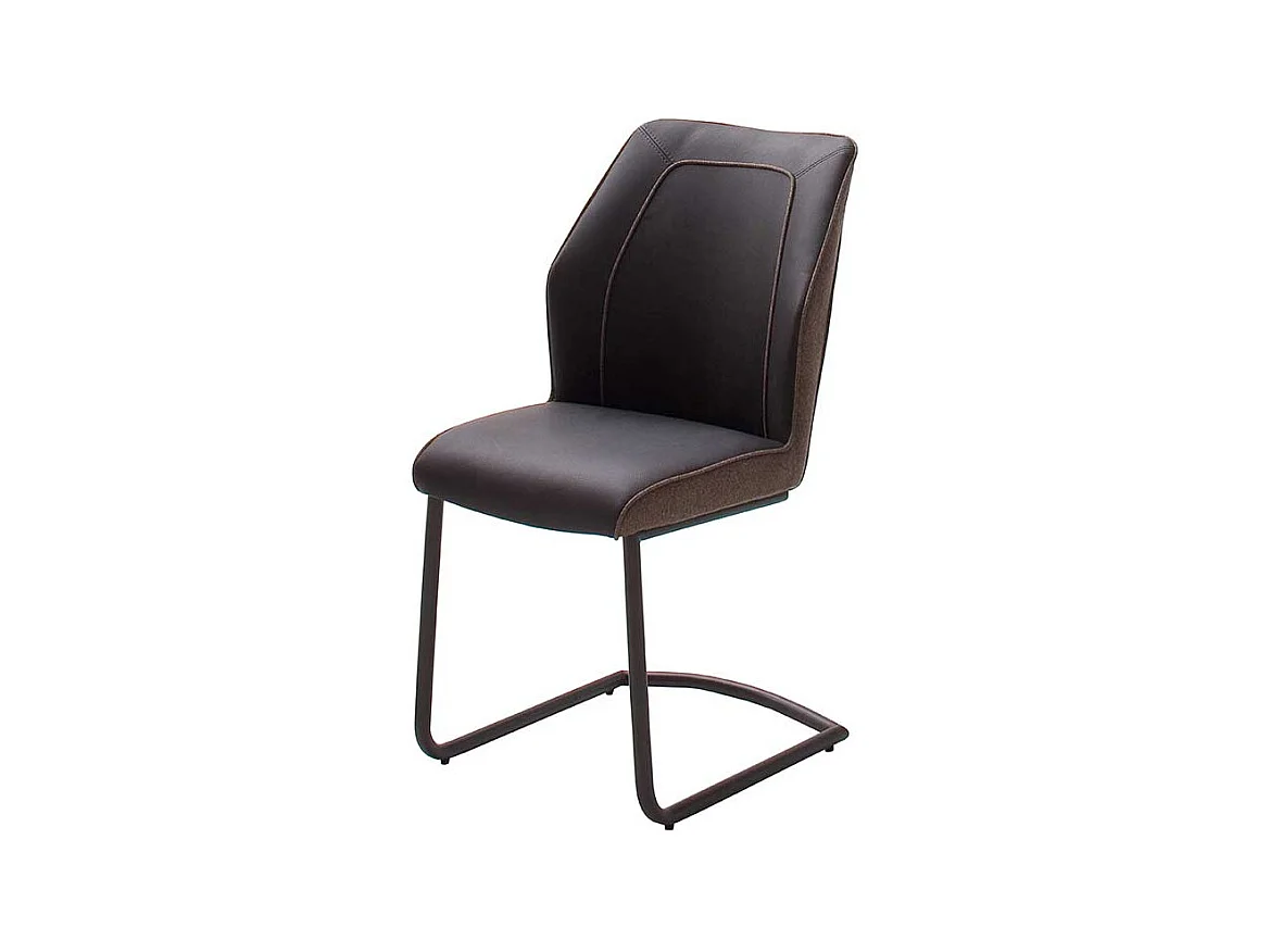 Esszimmer Freischwinger im Retrostil Dunkelbraun (2er Set)