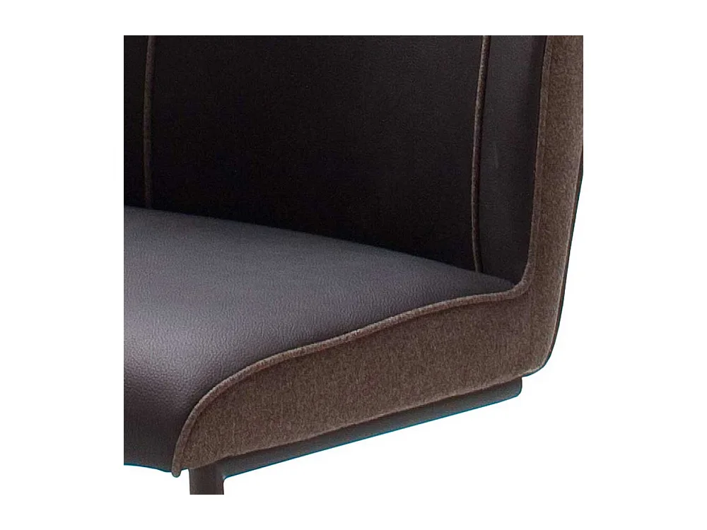 Esszimmer Freischwinger im Retrostil Dunkelbraun (2er Set)