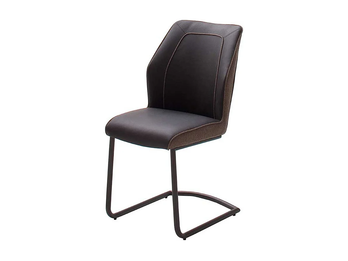 Esszimmer Freischwinger im Retrostil Dunkelbraun (2er Set)