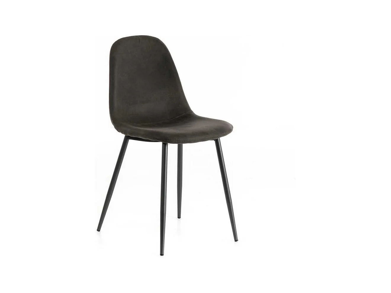 Esstisch Stühle mit Schalensitz Dunkelgrau Kunstleder (4er Set)