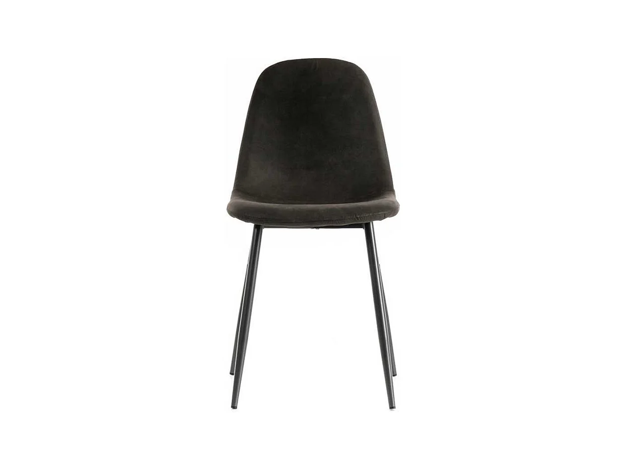 Esstisch Stühle mit Schalensitz Dunkelgrau Kunstleder (4er Set)