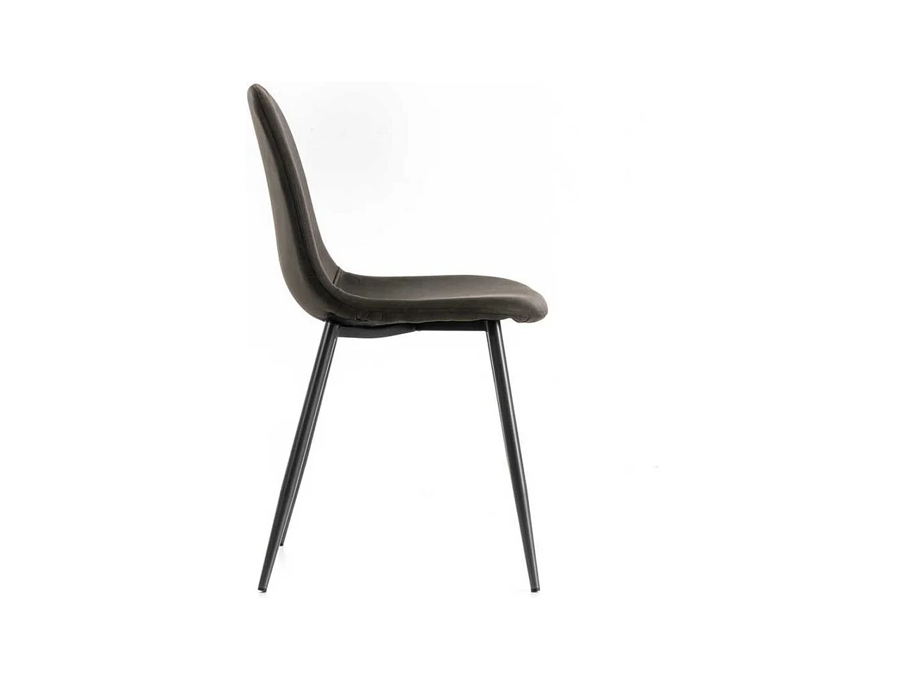 Esstisch Stühle mit Schalensitz Dunkelgrau Kunstleder (4er Set)