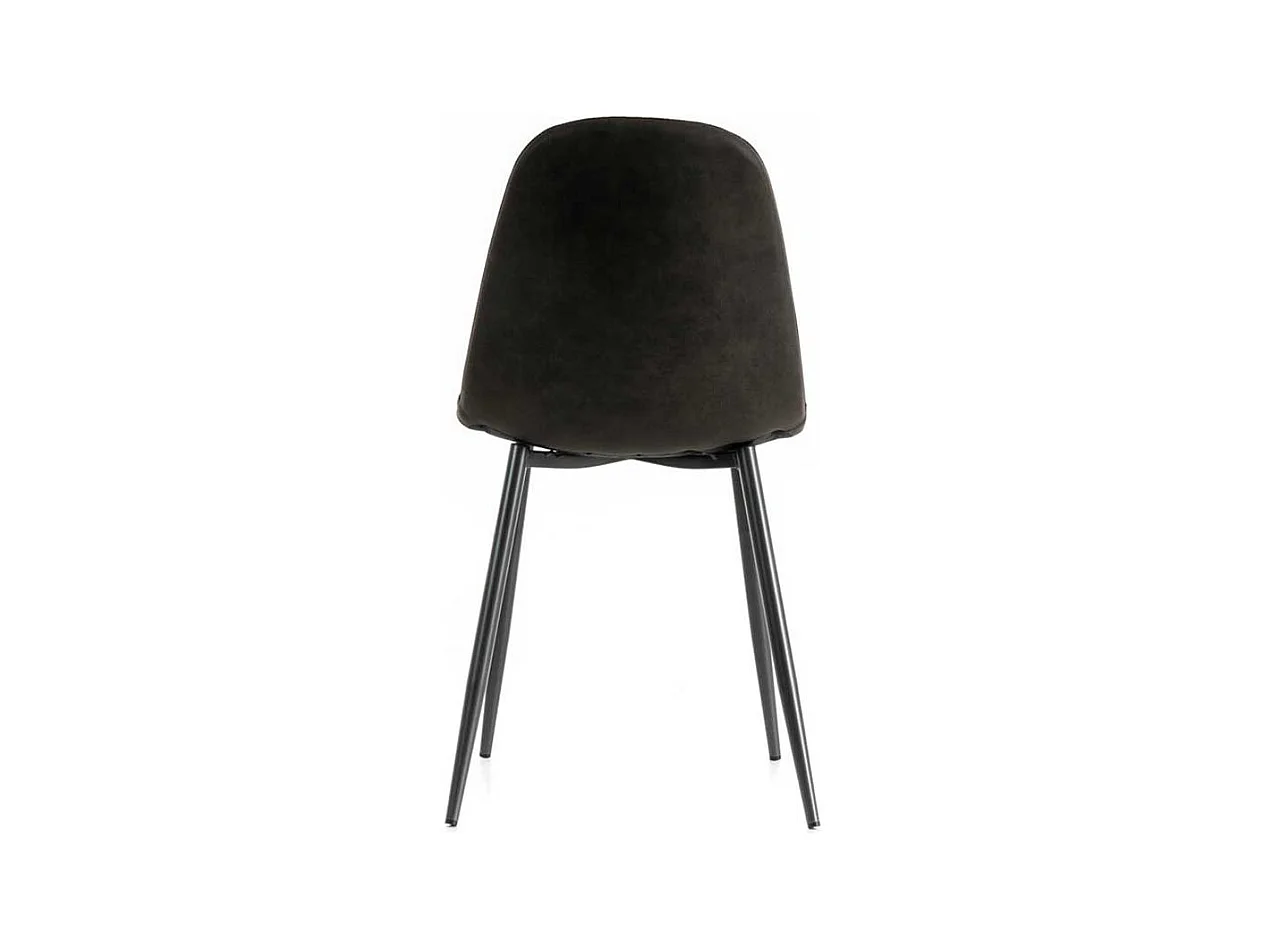 Esstisch Stühle mit Schalensitz Dunkelgrau Kunstleder (4er Set)