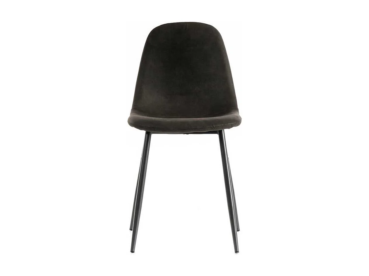 Esstisch Stühle mit Schalensitz Dunkelgrau Kunstleder (4er Set)