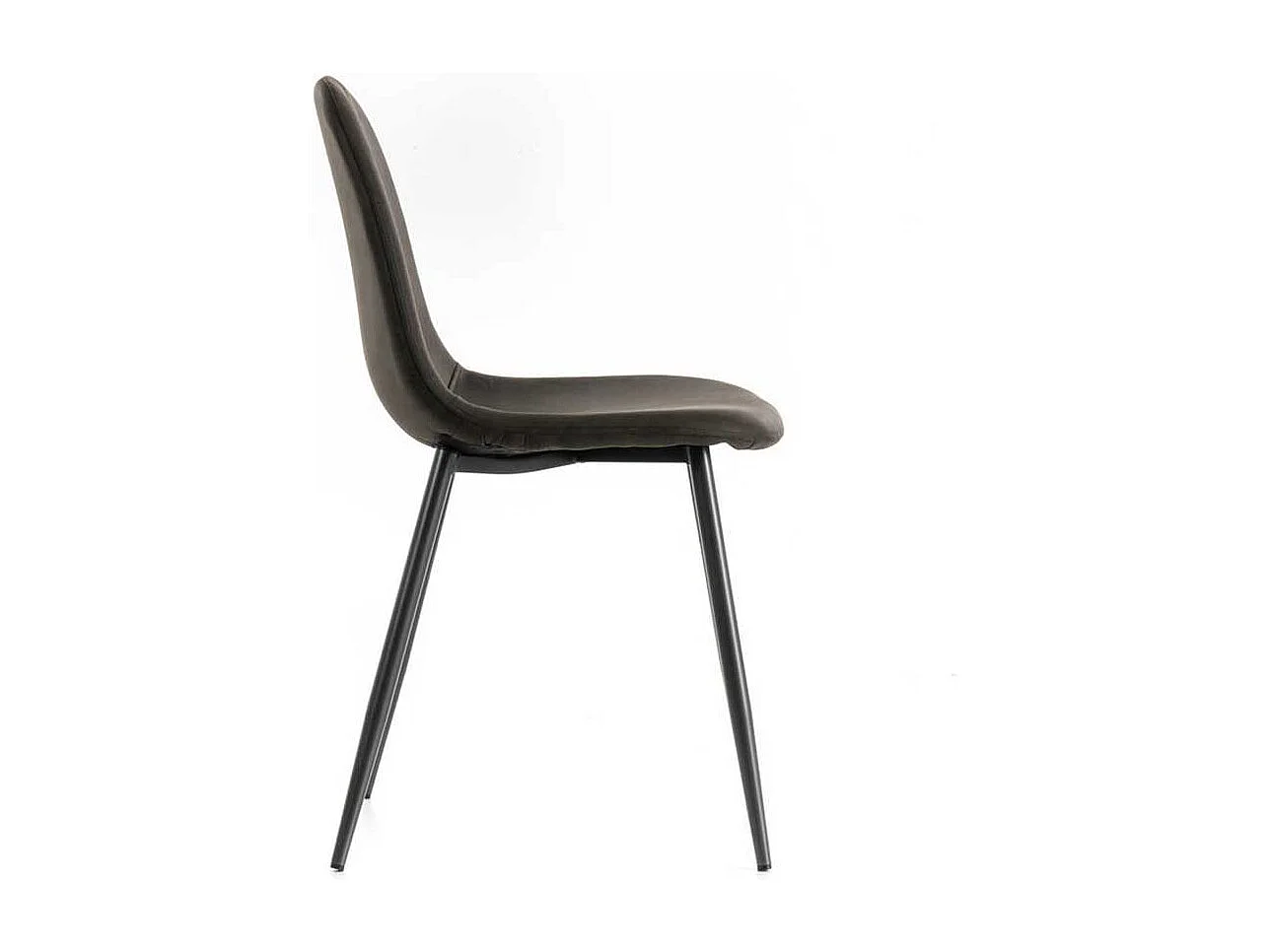 Esstisch Stühle mit Schalensitz Dunkelgrau Kunstleder (4er Set)