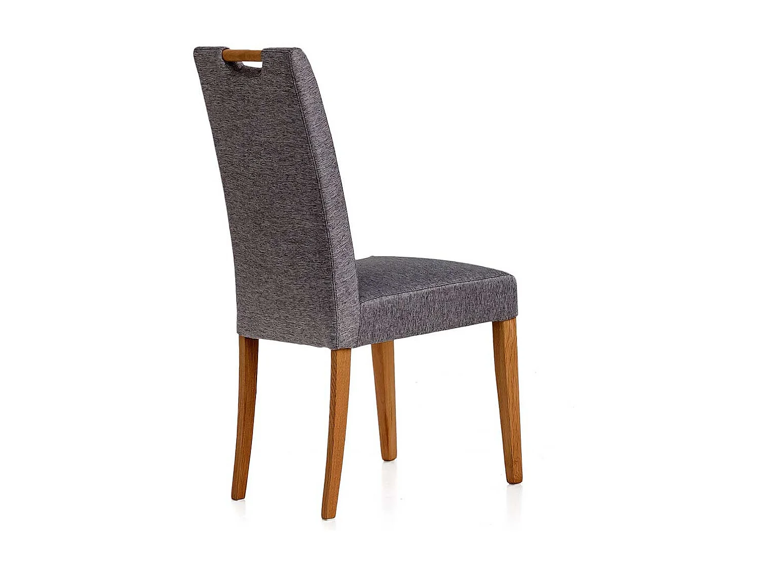 Stuhl Esszimmer in Grau meliert Gestell aus Massivholz