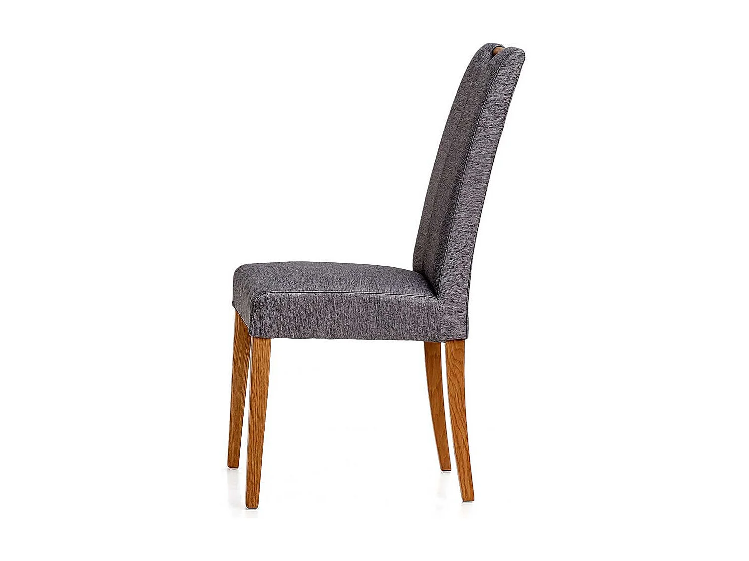 Stuhl Esszimmer in Grau meliert Gestell aus Massivholz (2er Set)