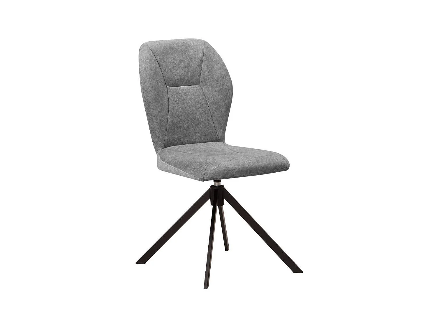 Polsterstuhl Esszimmerstuhl aus Flockstoff mit Gestell aus Metall (2er Set)