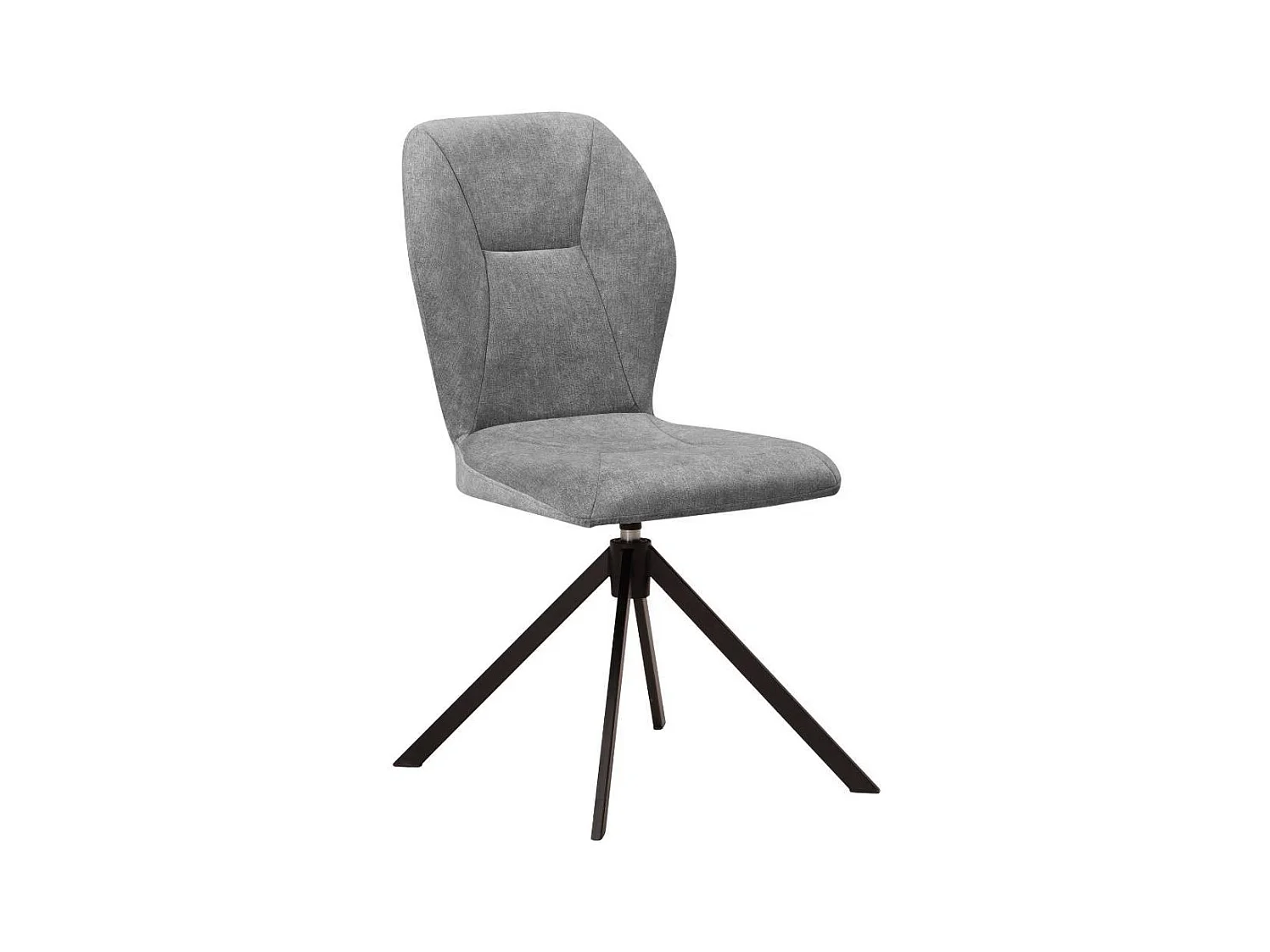 Polsterstuhl Esszimmerstuhl aus Flockstoff mit Gestell aus Metall (2er Set)