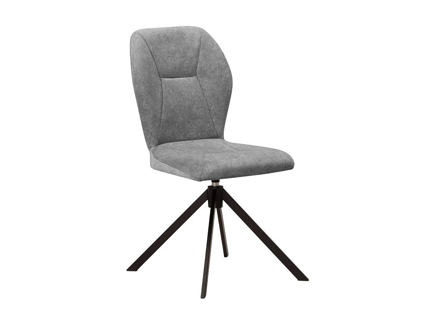 Polsterstuhl Esszimmerstuhl aus Flockstoff mit Gestell aus Metall (2er Set)