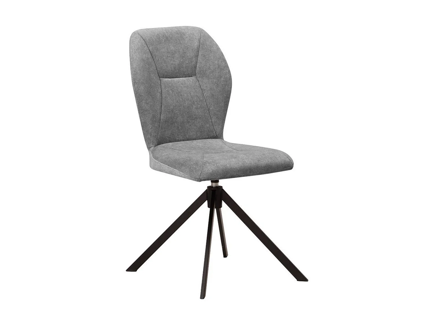 Polsterstuhl Esszimmerstuhl aus Flockstoff mit Gestell aus Metall (2er Set)