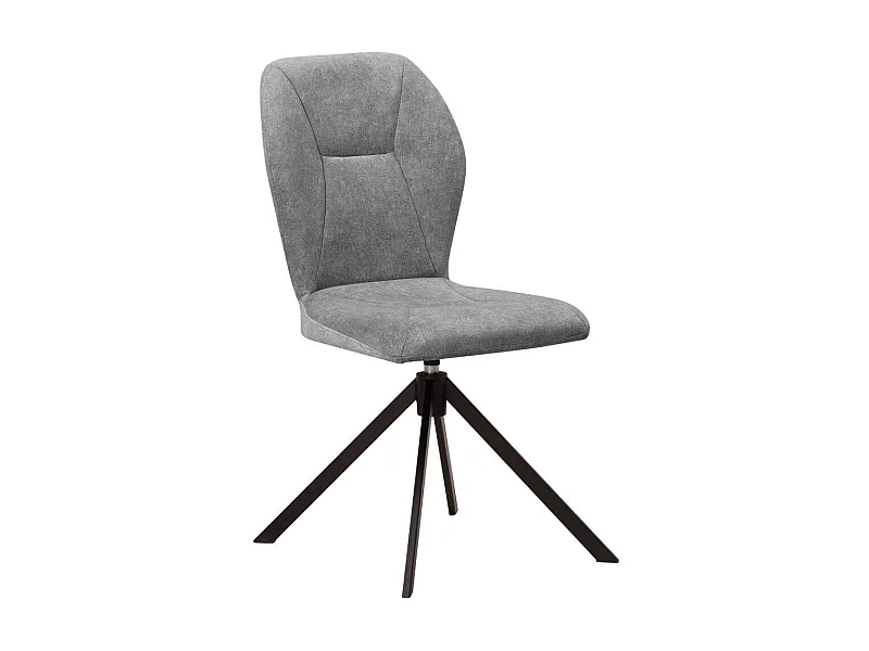 Polsterstuhl Esszimmerstuhl aus Flockstoff mit Gestell aus Metall (2er Set)