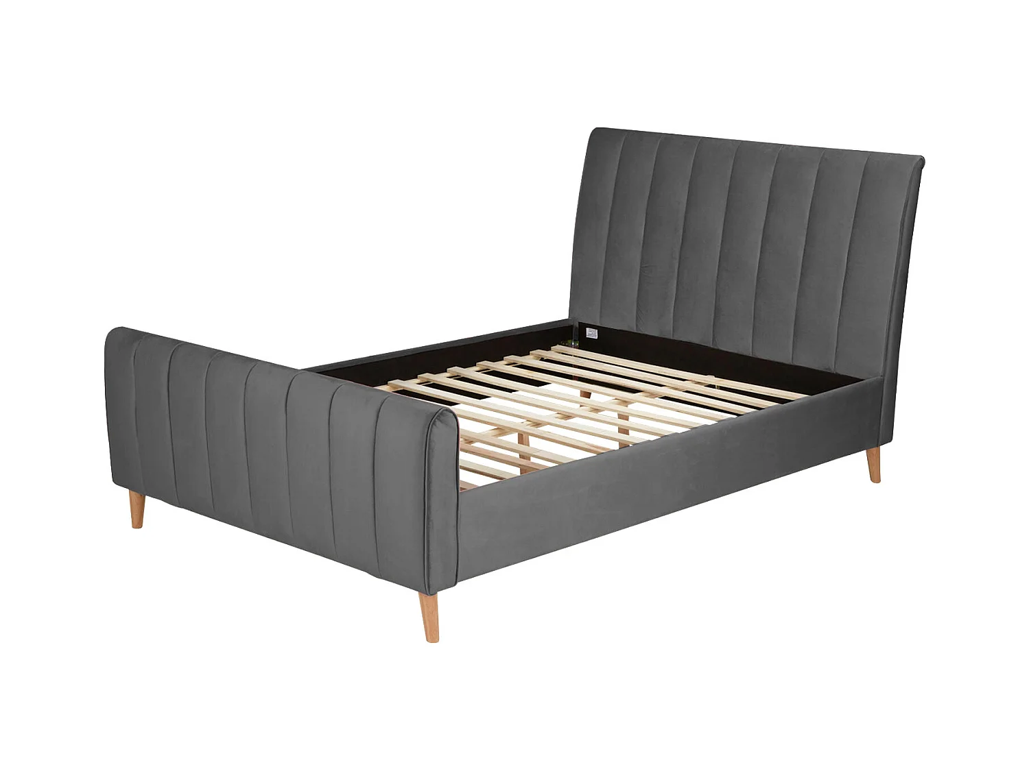 Polsterbett 140x200 cm Grau