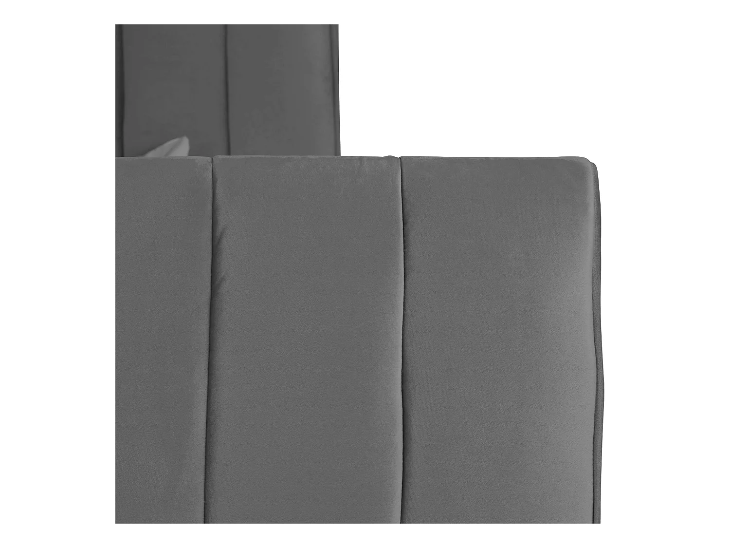 Polsterbett 140x200 cm Grau